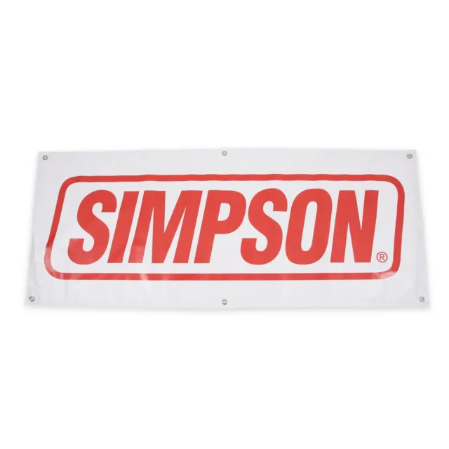 Simpson Racing BANNERS SIMPSON BANNER 3 FT X 6 FT WHITE