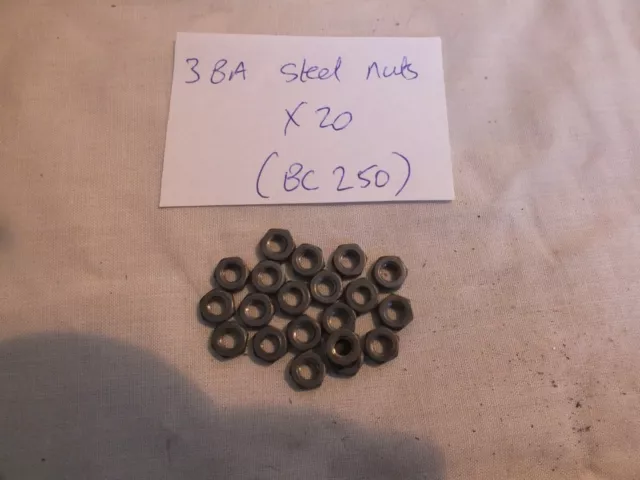 3 Ba  Steel  Nuts X 20  - Freepost