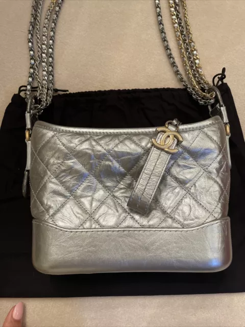 CHANEL SMALL GABRIELLE Bag Silver £2,900.00 - PicClick UK