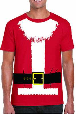 mens christmas t shirt Funny red santa father Christmas Novelty Top Gift