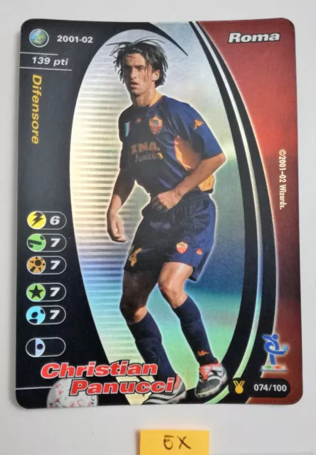 Panucci 2001 2002 Football Champions Roma Christian Foil Serie A Wizards 074 100