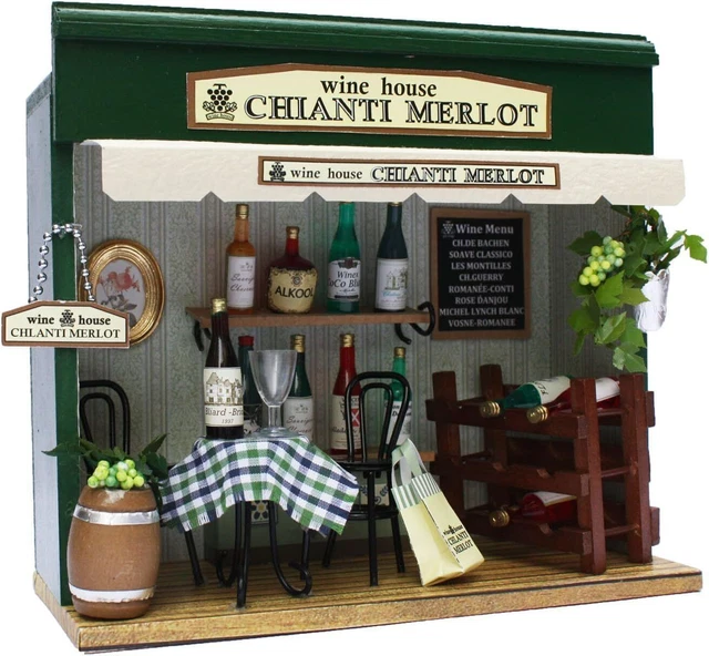 8787 Billy Handmade Dollhouse Street Corner Shop Kit / Leaf Coffee Shop