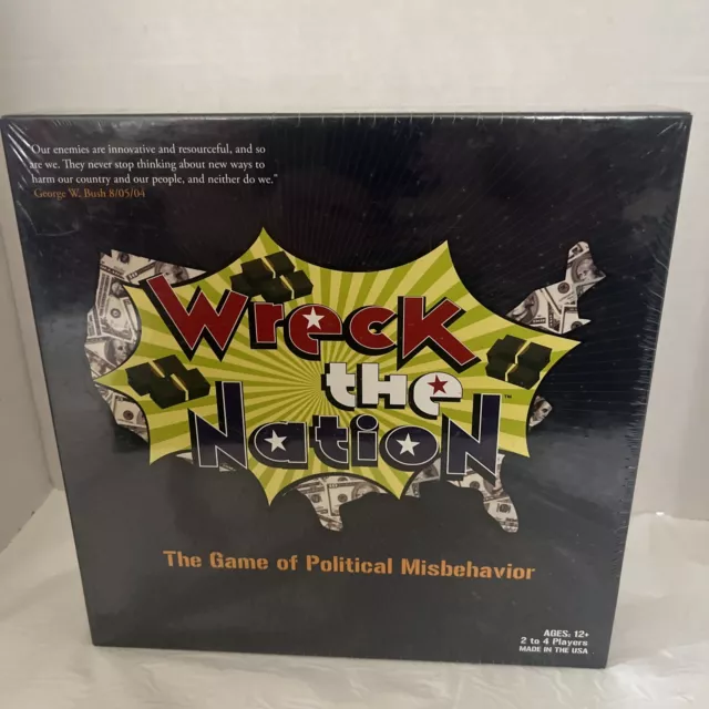 WRECK THE NATION Board Game, 2005, JJ Partners, Collectible-NEW