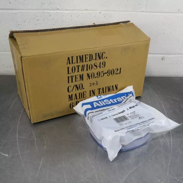 Lot of 6 Rolls of Alistrap Hook and Loop Straps 95-902 Wide 3in W X 30 ft L