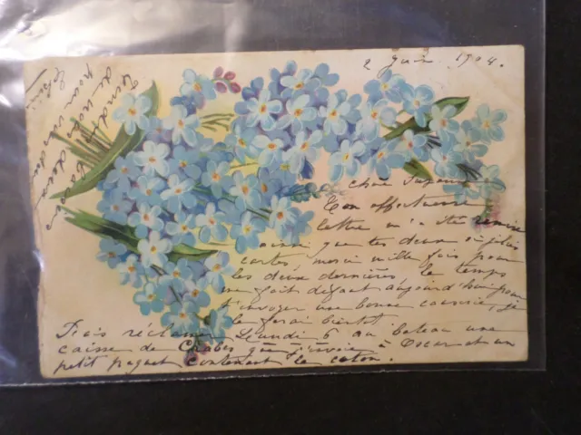 CPA Fantasy Travelled Guadeloupe, 1904 Flowers, French Version Old Postcard