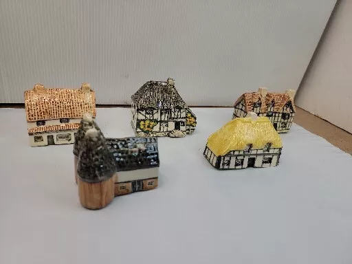 tey pottery Miniatures Houses Lot