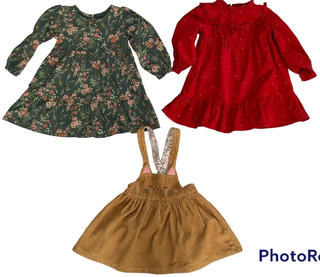 Pacchetto abiti per ragazze Next Marks & Spencer - età 2-3 anni corda/cotone