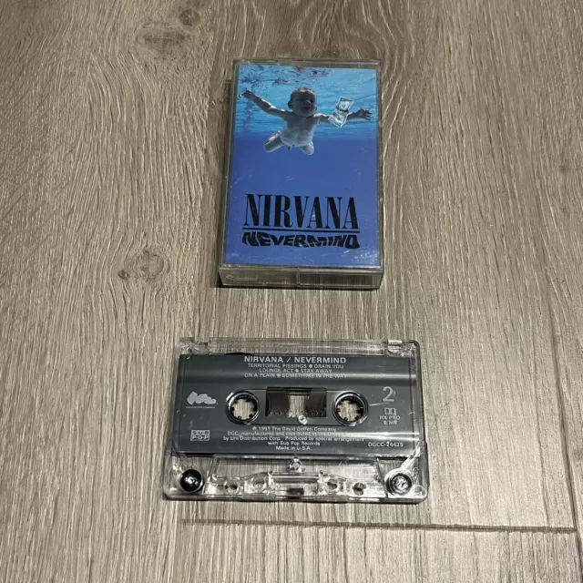 Nirvana Nevermind Cassette Tape Geffen Records Dgcc 24425  Kurt Cobain Tested