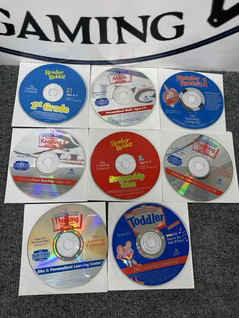 Reader Rabbit Cd Rom 3rd Grade KIDS' CD-ROM LOT of 8 Discs -Phonics, Reader Rabbit School Educational ...