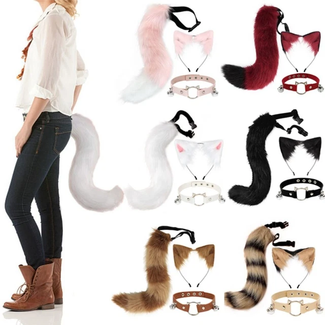 Simulation Animal Ears Headband Masquerade Party Tail Set  Cosplay