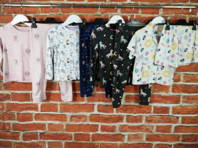Pacchetto Bambine Età 3-4 Anni Next M&S Mothercare Pigiami Abbigliamento Notte Congelato 104Cm