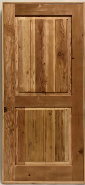 2~Rustic reclaimed solid old growth lumber Doug Fir wine room door pre hung