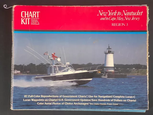 Chart Kit New York to Nantucket Cape May NJ Region 3  Cruising Sailing Map