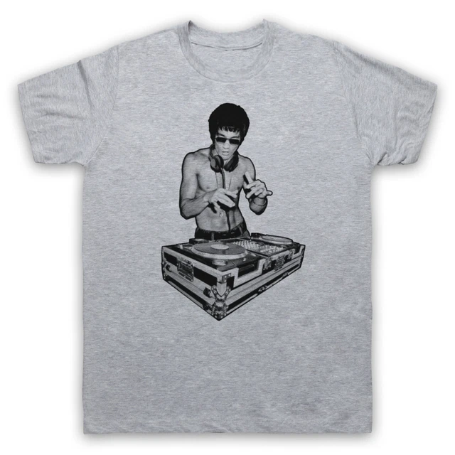 T-Shirt Non Ufficiale Da Uomo E Da Donna Dj Bruce Lee Iconic Artist Marziale Hong Kong