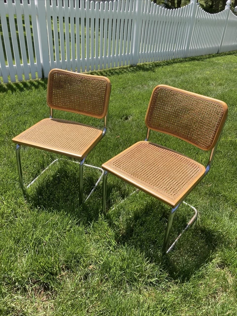 Vintage Pair of  MCM Mid Century Modern Italian Cesca Side Chairs (2)