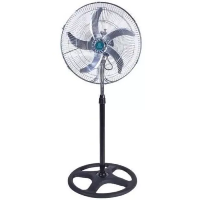 Ventilatore a Piantana 5 Pale in Metallo Basso Consumo 65W Regolabile 3 Velocita