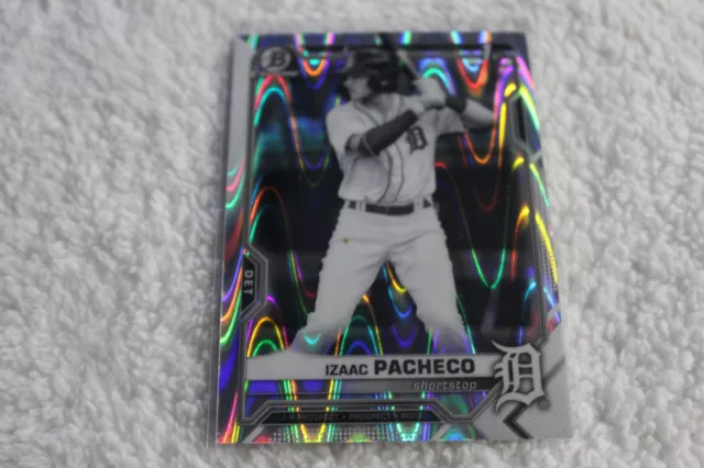 2021 Bowman Draft Chrome Black & White RayWave Refractor Izaac Pacheco #BDC-46