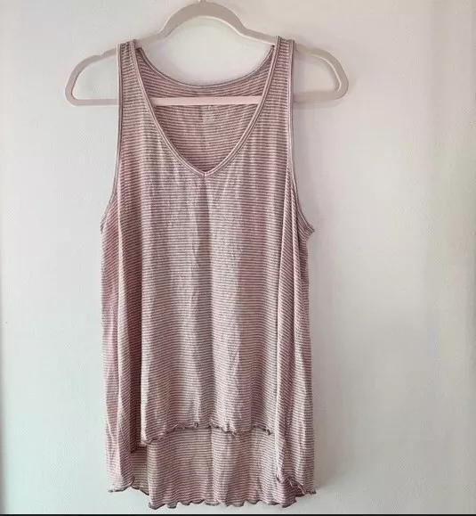 AE American Eagle Outfitters Soft & Sexy lettuce hem V-neck tank top shirt swing