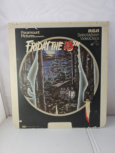 Vintage 1980s Friday the 13th Horror Movie Video Disc/CED For Horror Collection