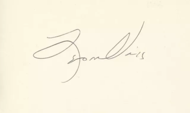Leon Uris - Historical Fiction Author: "Exodus" - Autographed 3x5 Card