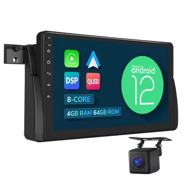 CAM+CarPlay Android Auto 12 8Core 4+64GB Car GPS Head Unit BMW 3 Series E46 DAB+