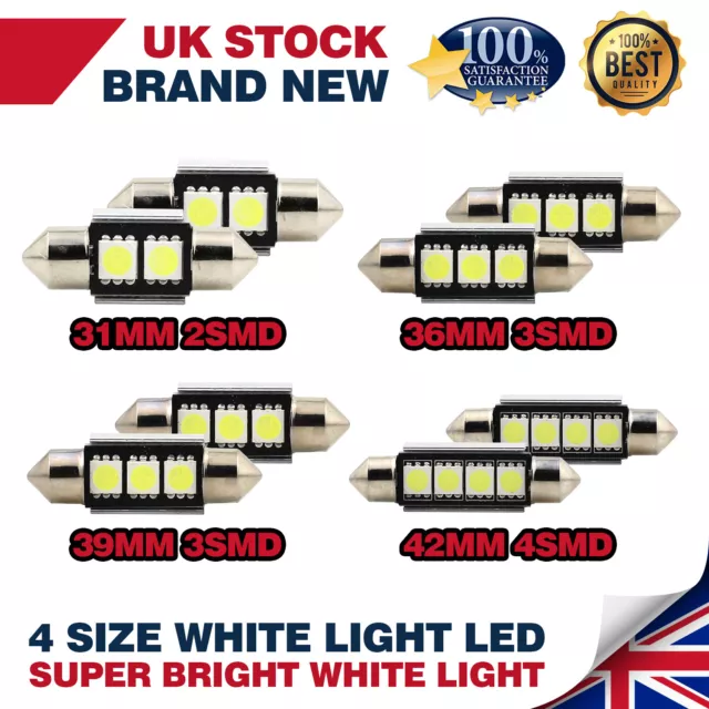 LED SMD BULB Interior Lighting T10 Ba9s Ba15s 31 36 39 41 42 43mm Festoon  Power £1.32 - PicClick UK