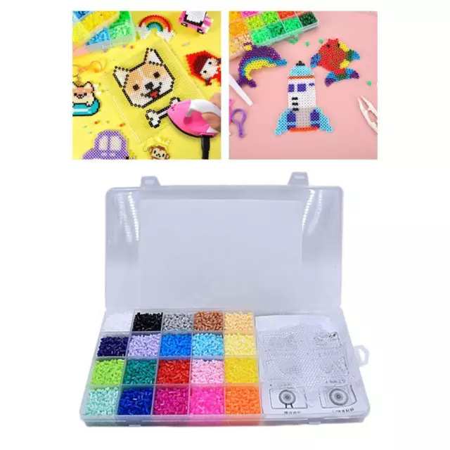 Hama Beads with Pegboards Ironing Paper Colorful Fuse Beads Kit