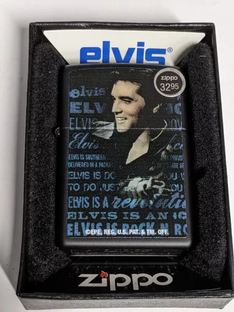 Zippo 2010 Elvis Presley Black Matte Lighter Sealed In Box R580