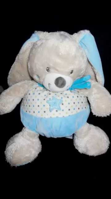 doudou peluche lapin beige bleu étoile MOTS D'ENFANTS