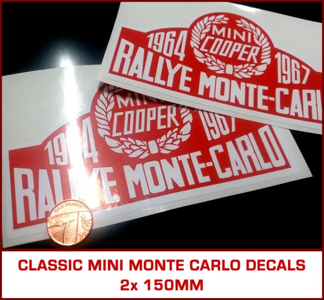 Classic Rover Mini Cooper Monte Carlo Rally Decals Paddy Hopkirk S