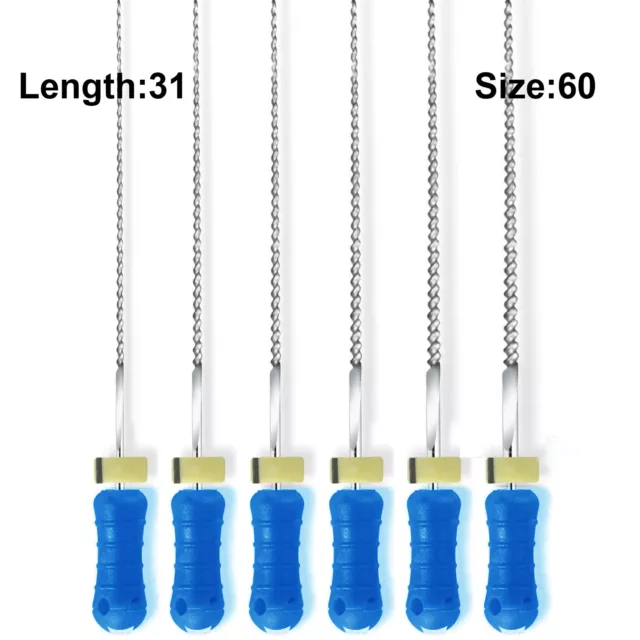 Sky Choice K-Files - 31 mm Length, Size 60 Blue with Rubber Stopper 6/Pkg