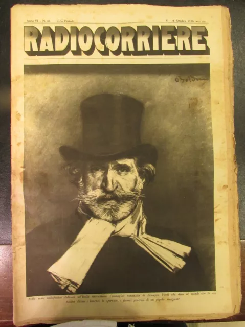 Radiocorriere Eiar 1930 Vi N° 41 Pubblicita' Radiomarelli  Allocchio Bocchini