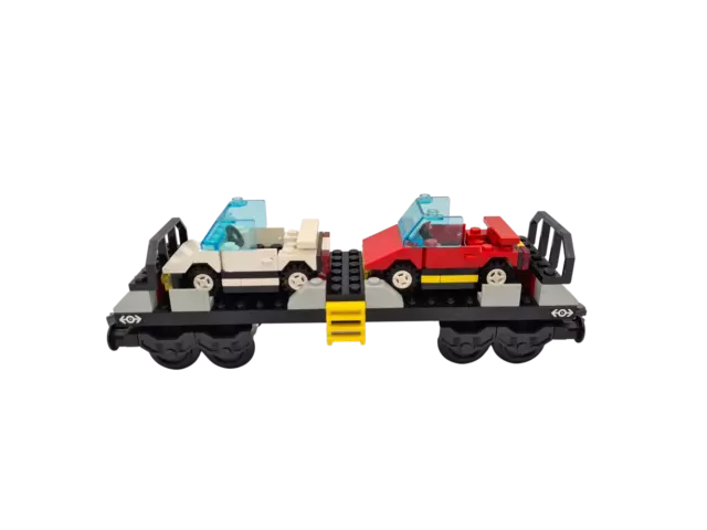 Lego® 9V RC TRAIN Railway 2126 Waggon Carriage with 2 Cars WAGON CAR