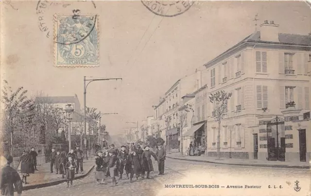 Cpa 93 Montreuil Sous Bois Avenue Pasteur