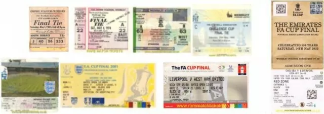 reproduction LIVERPOOL WINNING FA CUP FINAL 8 ticket gift set [RMT]