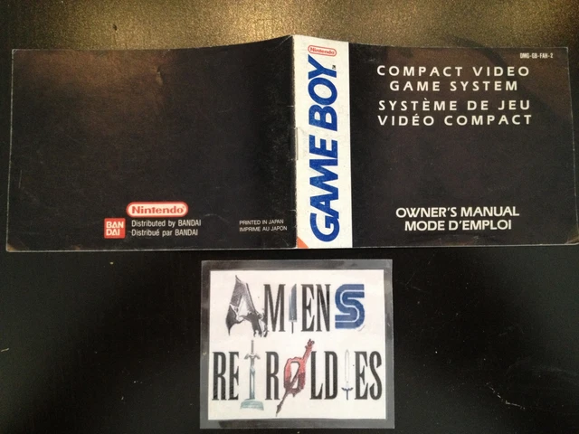 Notice/Mode d'emploi/Manuel Console Nintendo GB Gameboy DMG-GB-FAH-2