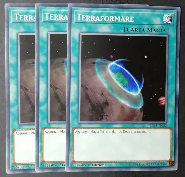 Set 3 Carte : TERRAFORMARE - In Italiano - Carte da Mazzo Comune YUGIOH