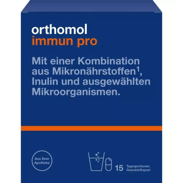 ORTHOMOL Immun Pro Granulat, 15 Tagesportionen Granulat / Kapseln ,PZN 13886287