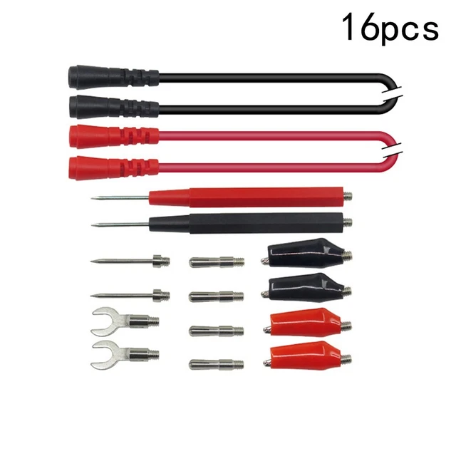 16 pièces multimètre fil de clip sonde alligator câble fil pour un test facil