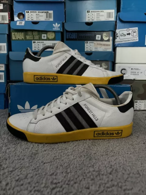ADIDAS FOREST HILLS trainers white green denim Official VELCRO strap size 4 0.99 PicClick UK