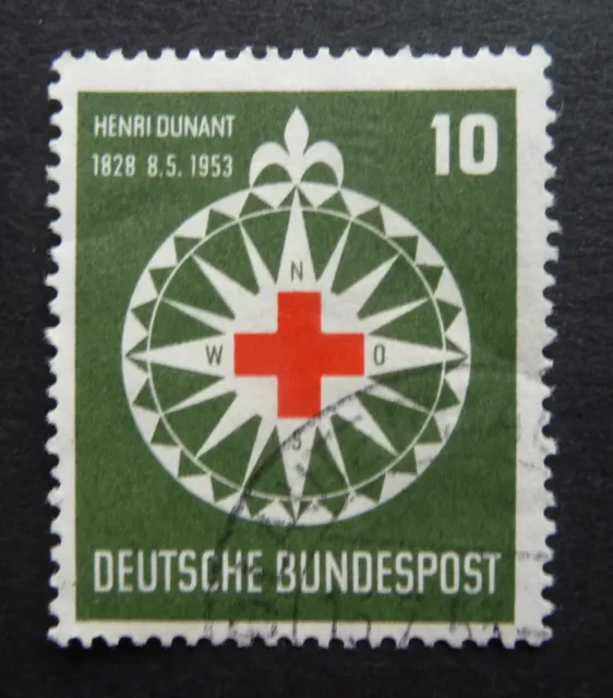 Briefmarken Bund/BRD, Michel 164, Rotes Kreuz Henri Dunant - gest. - gut erh.