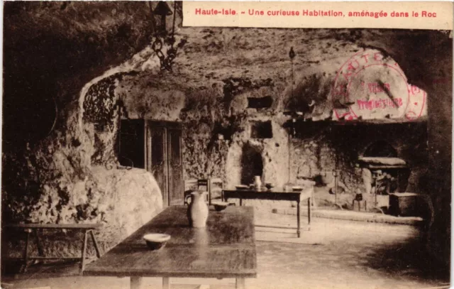 CPA HAUTE-ISLE - A curious house built in the Roc (353297)
