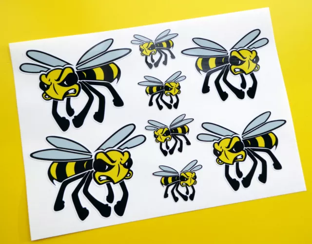 ANGRY WASP! Scooter Decals Stickers set of 8 to fit VESPA Lambretta