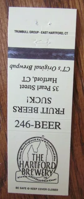 Hartford Brewery Matchbook Matchcover (Connecticut First Brew Pub) -E1