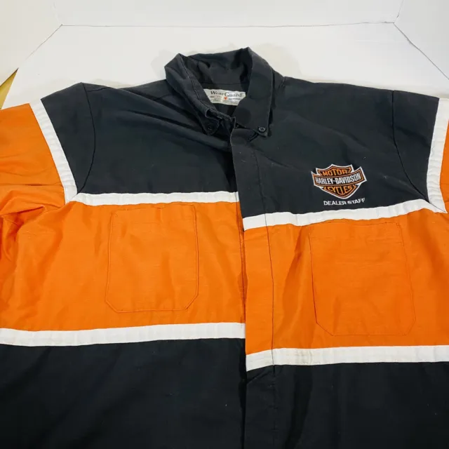 Harley Davidson Work Wear Button Up Shirt XL Dealer Staff
