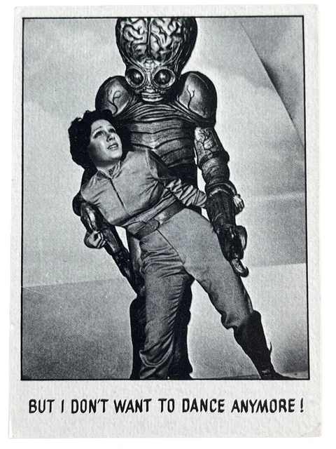 1973 Mars Alien Monster Creature Feature You’ll Die Laughing #79 Trade Card B/W