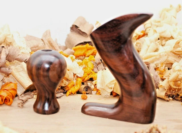 E.I. Rosewood Tote & Knob For Stanley No 3, 4, 603, 604 Hand Plane w/ High Knob