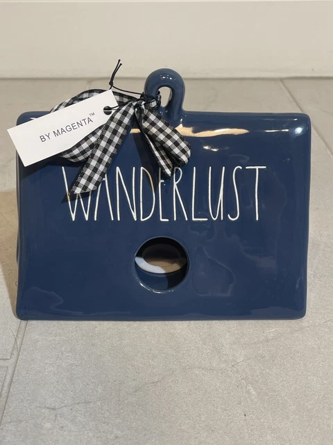 NWT Rae Dunn Artisan Collection by Magenta Wanderlust Tent Bird House Blue