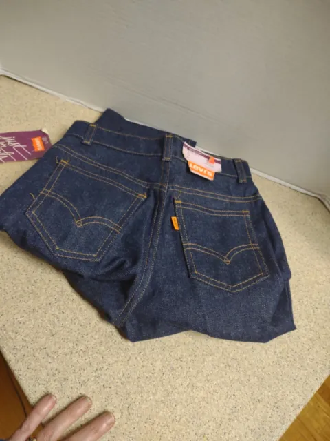 Vintage Levi's Jeans Child 10  Blue W 24Inseam 28 Rise 9 Girls Orange Tab