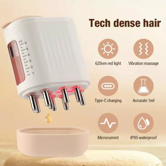 Vibrating massage comb  Micro-current Essence Oil Applicator Promote Hair B4M2